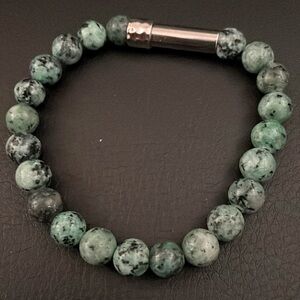 African Turquoise Bracelet with Stainless steel Clasp